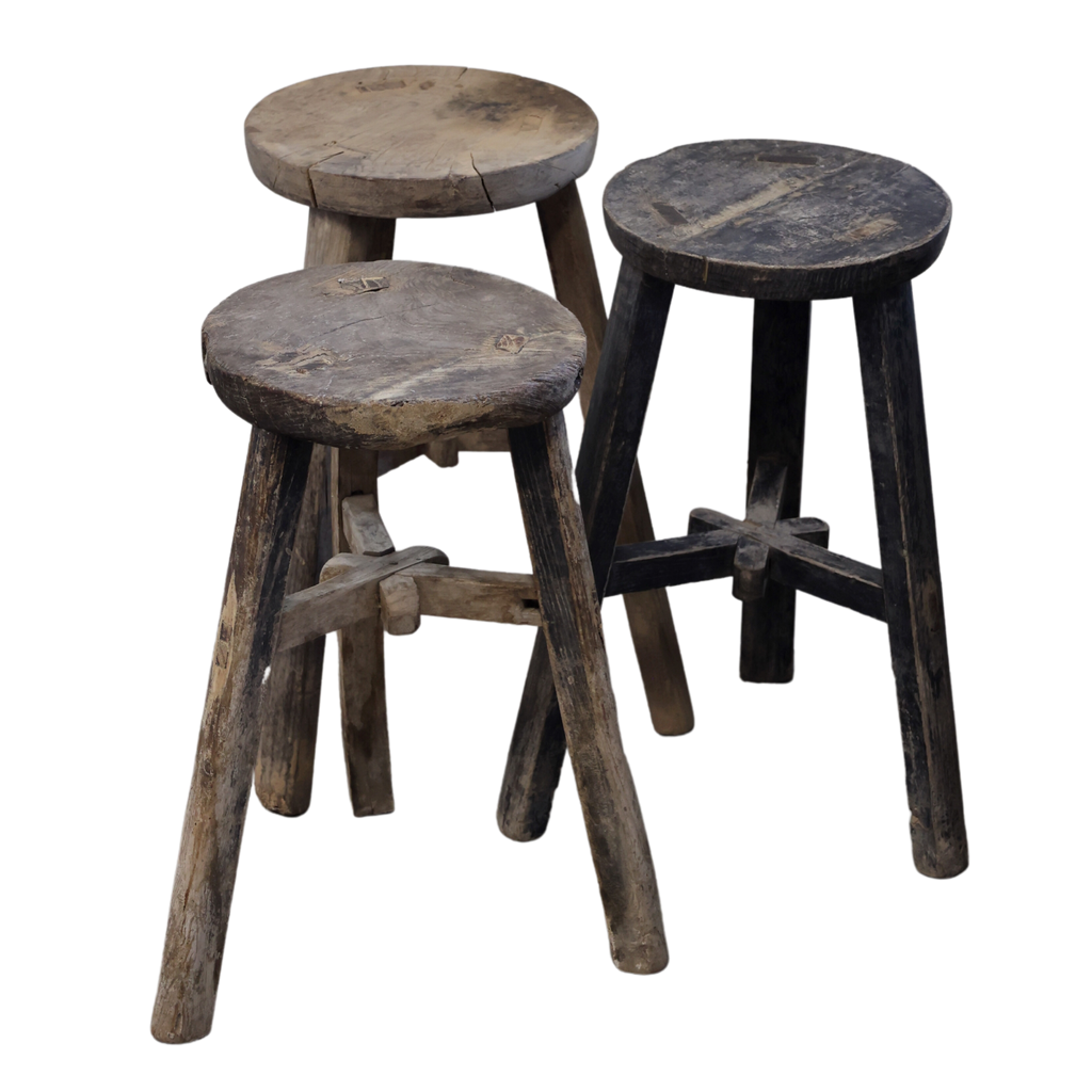 Round Vintage Stool – HOME COTTAGES