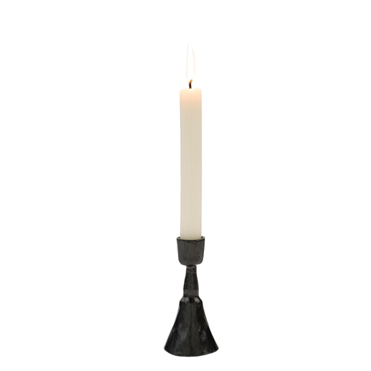 Luna Forged Candlestick, Onyx
