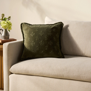 Darla Olive Cushion 18"x18"