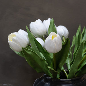 Real-Touch White Tulips
