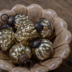 Antique Gold Mini Glass Ornaments (Set of 36)