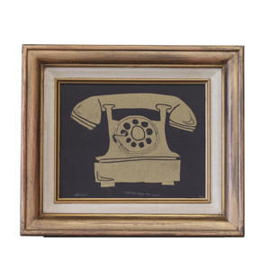 Gold Telephone Print