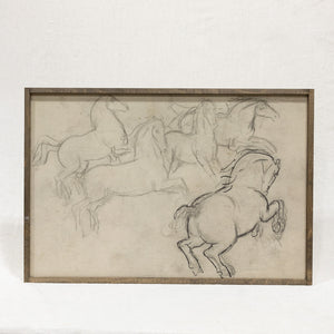 'Vintage Horse Sketch' 21x31