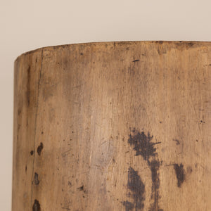 Beau Vintage Wooden Tree Trunk Pot 31"H