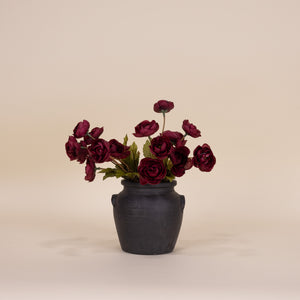 Mini Ranunculus Bundle, Wine 10"