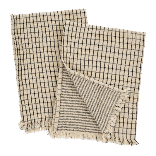 Stripe & Check Tea Towel (Set of 2)