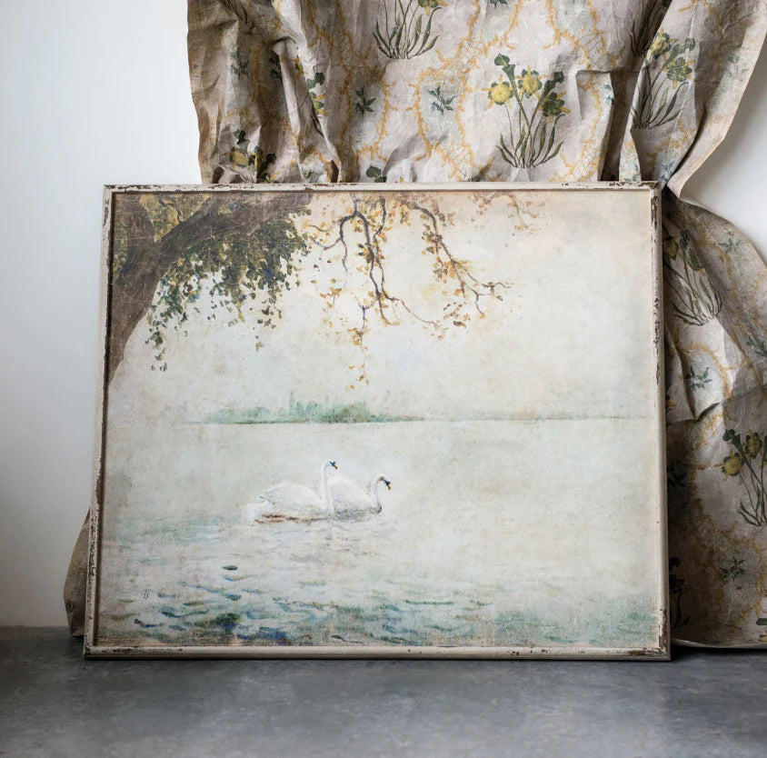 Vintage-Inspired Swan Print