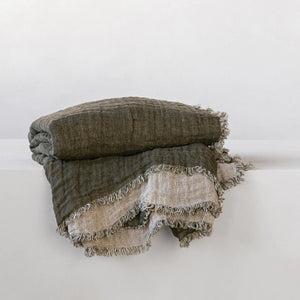 Crush Double Linen Throw