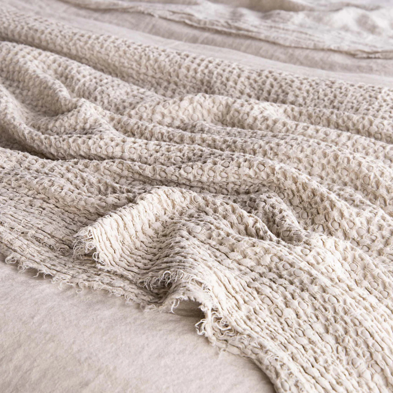 Flocca Linen Blanket Sable