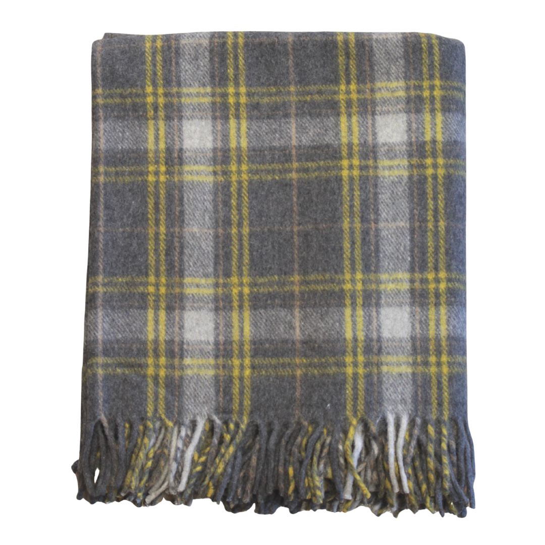 Malcolm Check Recycled Wool Blanket
