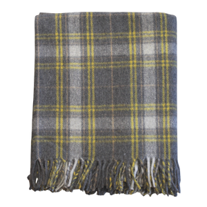 Malcolm Check Recycled Wool Blanket
