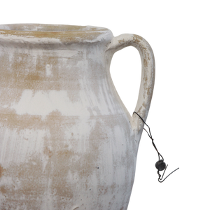 19th C Antique Whitewashed Olive/Dagar Pot